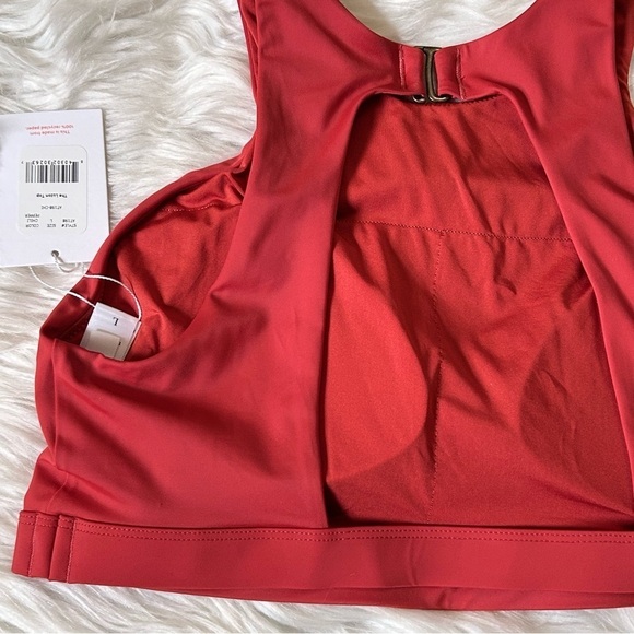 Andie Swim Luzon Red High Neck Bikini Top Large - Picture 7 of 9